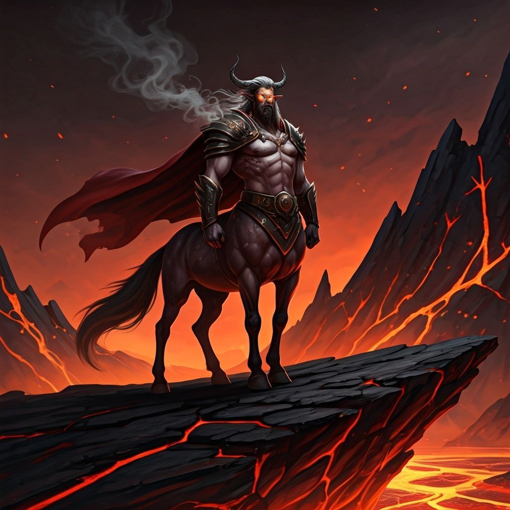 Centaur Trooper Stands Guard on Obsidian Ridge