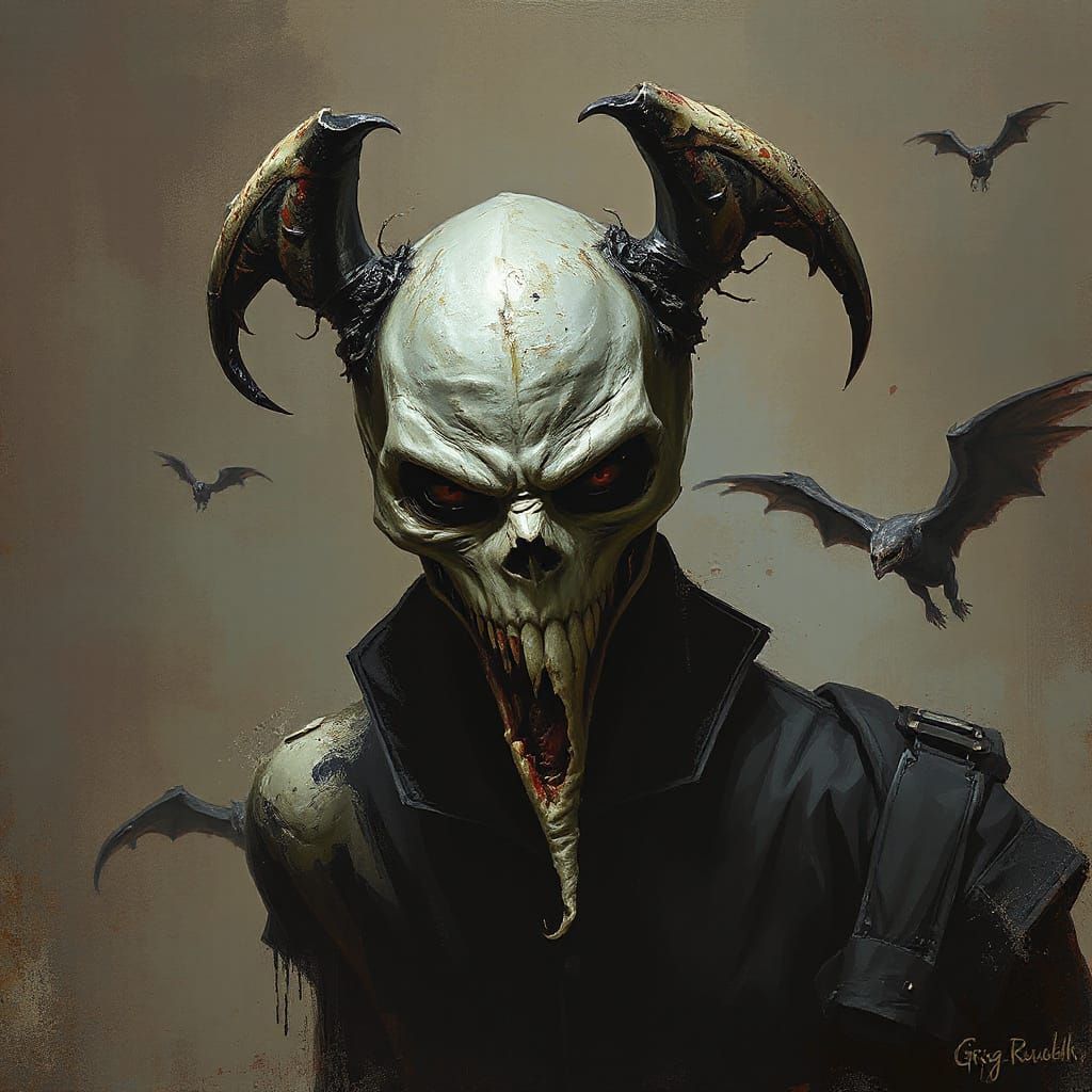 Sinister Gruel Ghoul in Dark Fantasy Style