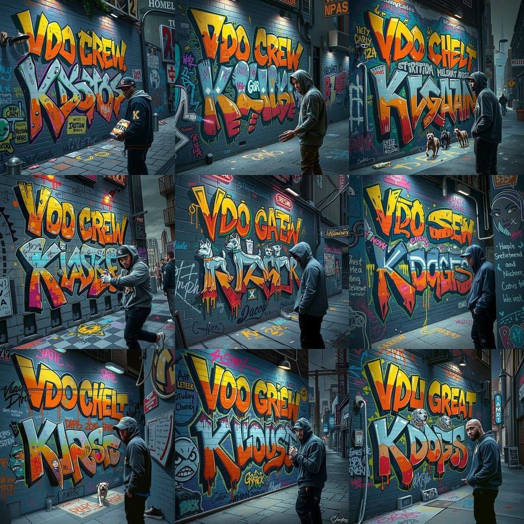 Street Artist Rapper Portrait in Matte Painting Style