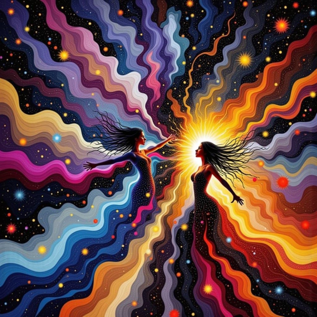 Fire Witches Dance: Geometric Abstraction in Hyperrealism