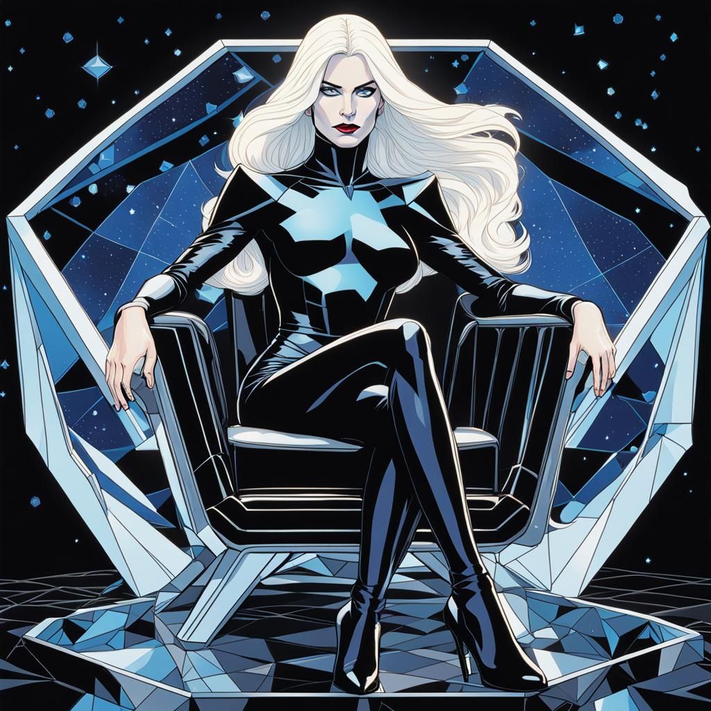 Emma Frost on Diamond Throne in Nagel Style
