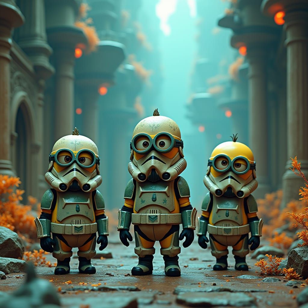 Minions as Stormtroopers in an Ancient Metropolis