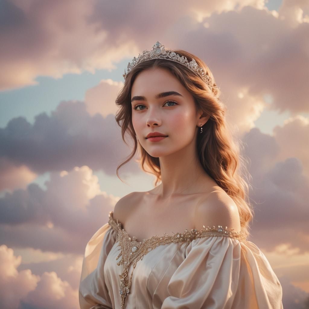 Dreamy Princess Portrait in Soft Focus Photography