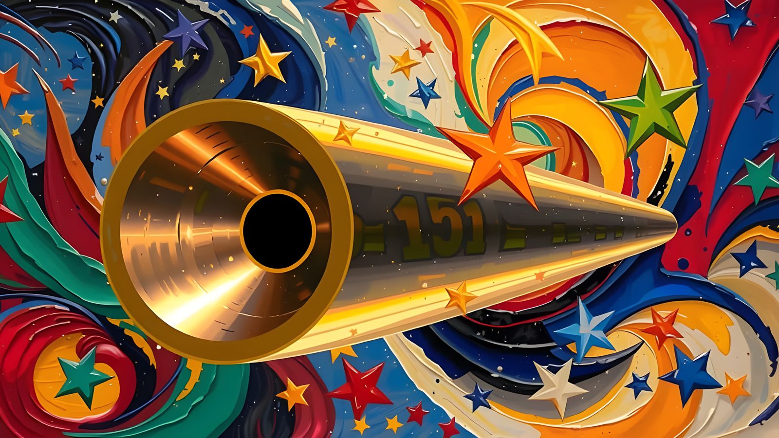 Copper Gold Mirror Vortex in Avant-Garde Abstract Expression...