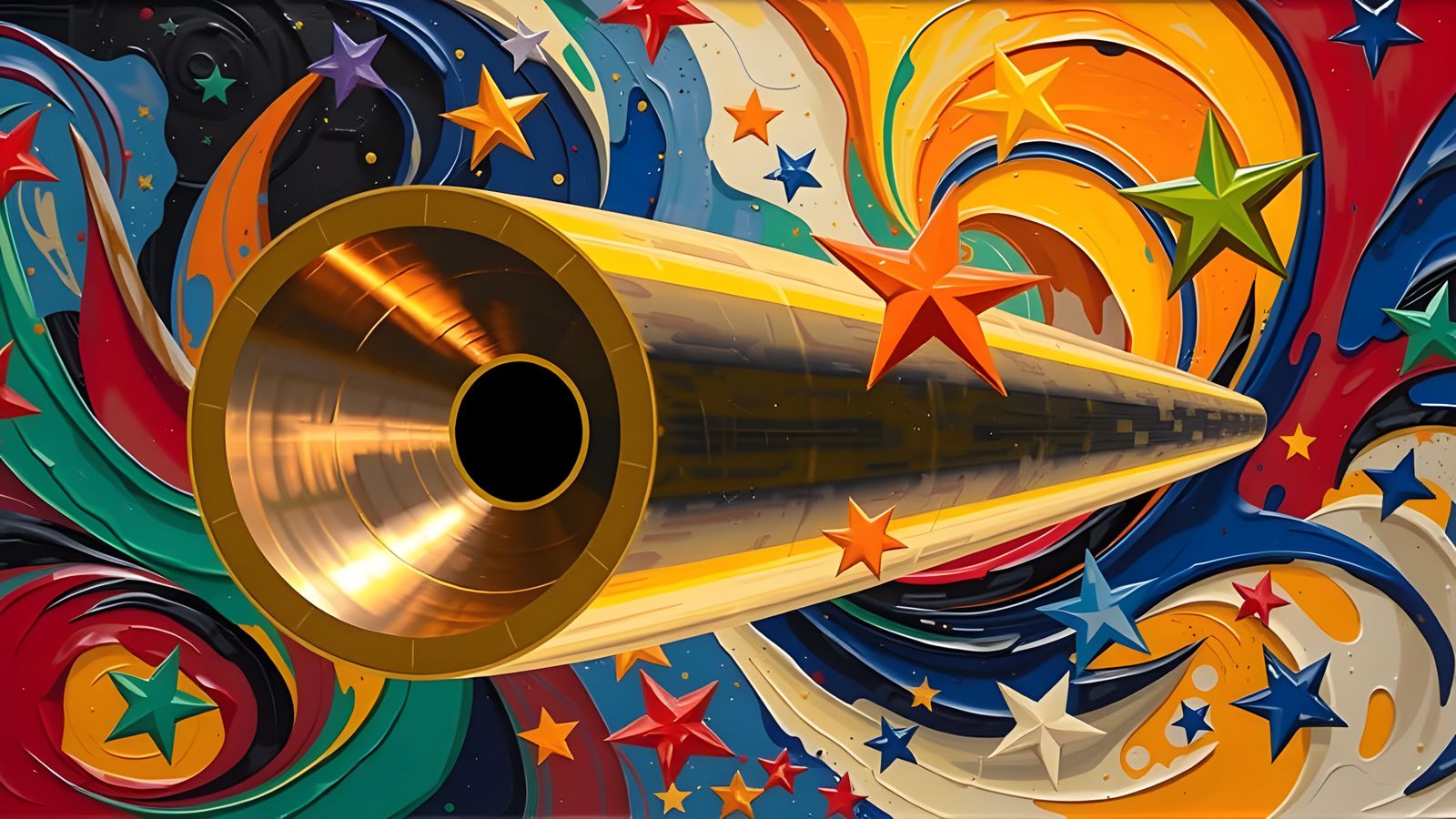 Cyberpunk Copper Mirror in a Vortex of Interstellar Plasma