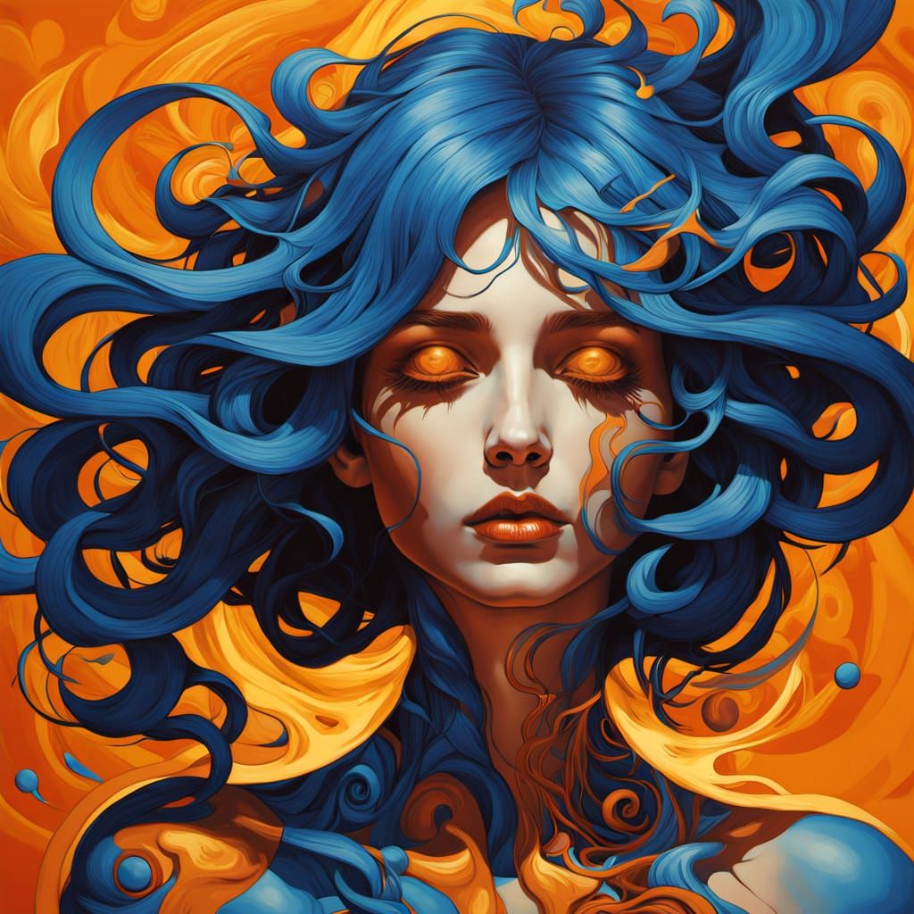 Dreamlike Portrait in Vibrant Surrealism Style