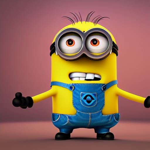 Pixar-Style Minion 3D Digital Art