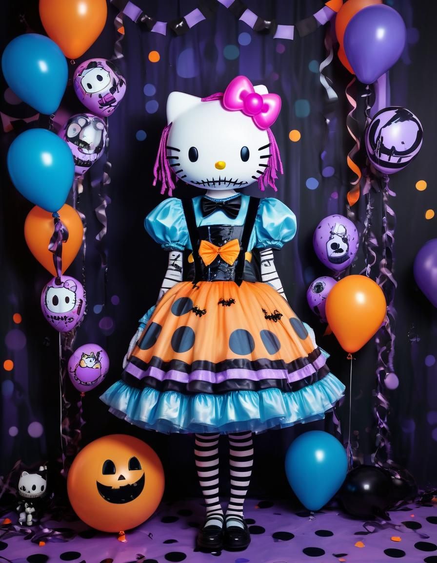 Hello Kitty as Sally: A Tim Burton Halloween