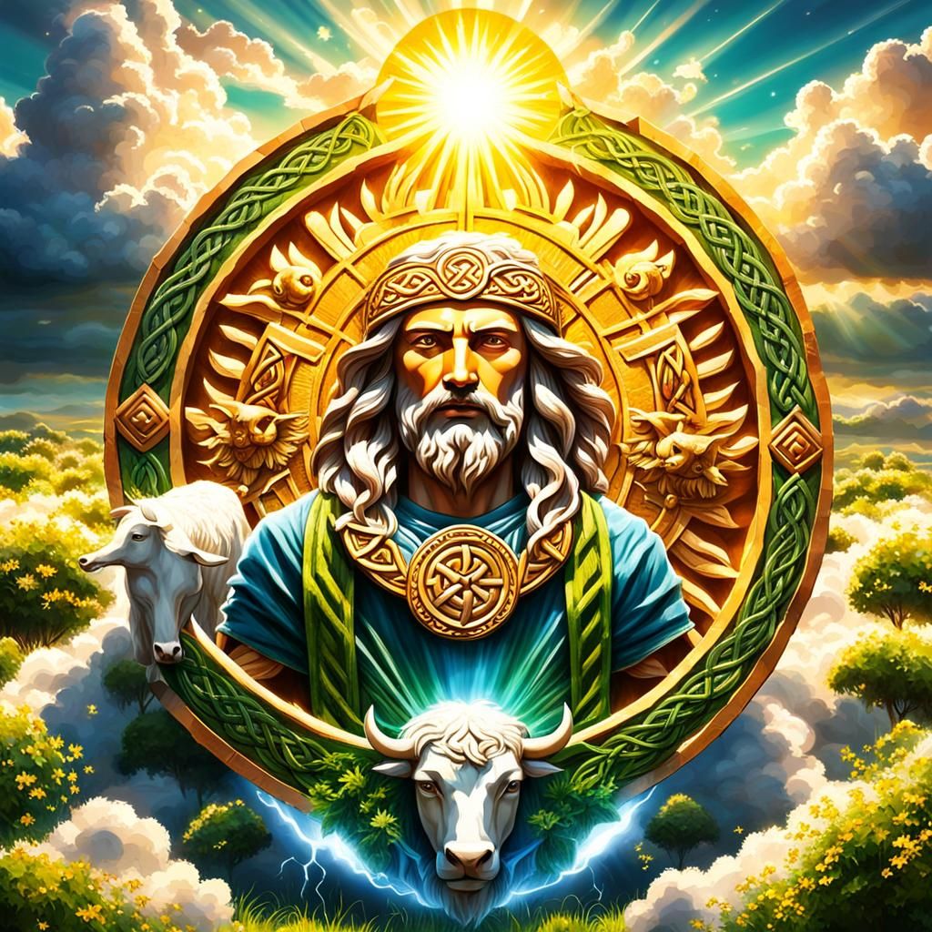 Celtic Sun God in Divine Light