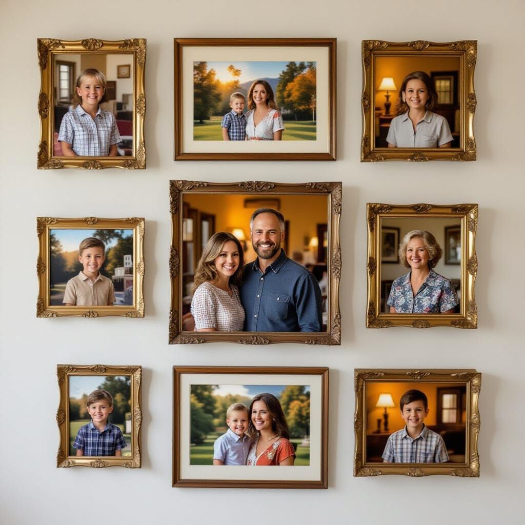 Family History: Hyperrealistic Photo Collage of Memories