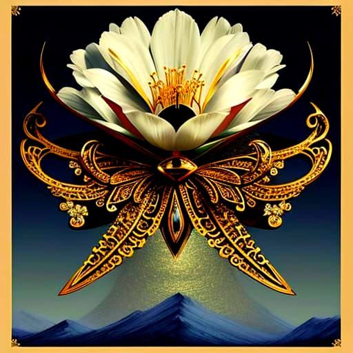 Elegant, Formidable Goddess in Luxurious Attire