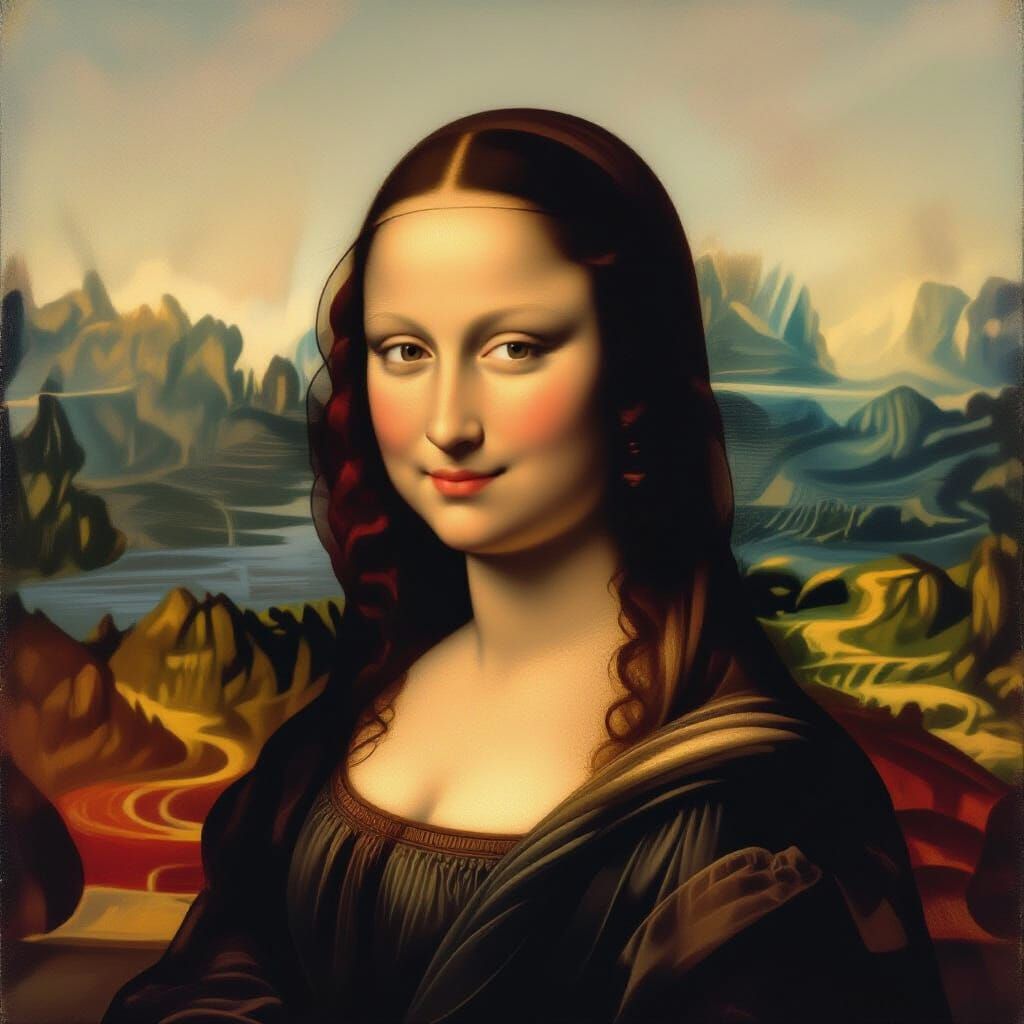 Enigmatic Woman Portrait in Renoir Impressionist Style