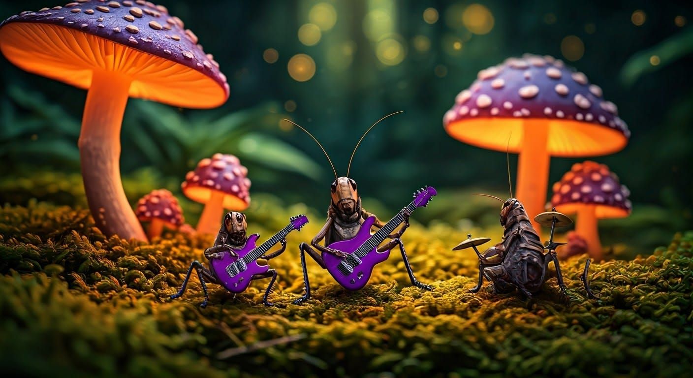 Whimsical Woodland Rockstars in Fantasy Style
