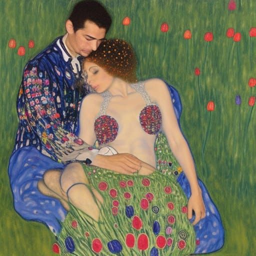 Sarah Michelle Gellar in Klimt-Inspired Meadow