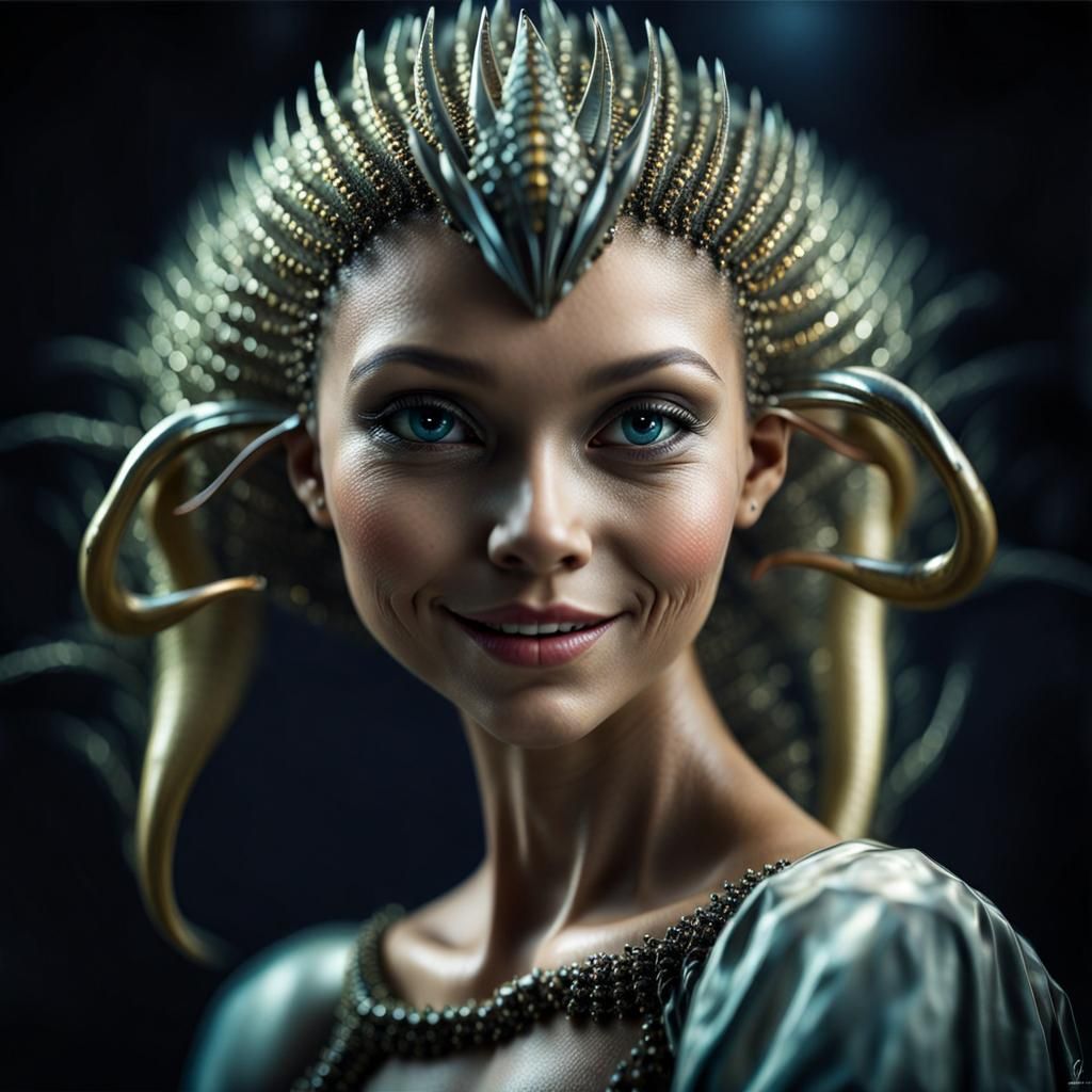 Photorealistic Aliens in Fashionable Attire