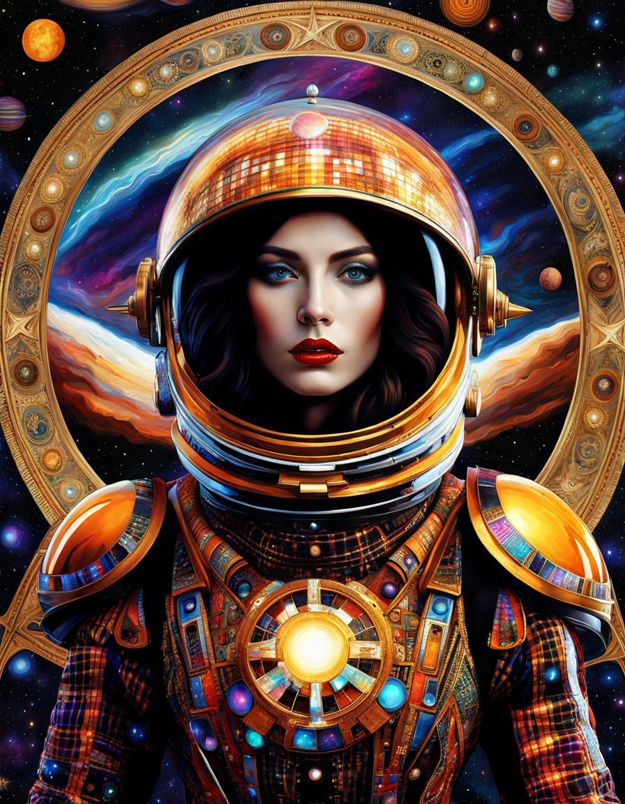 Cosmic Witch: A Hyperdetailed Space Fantasy Portrait