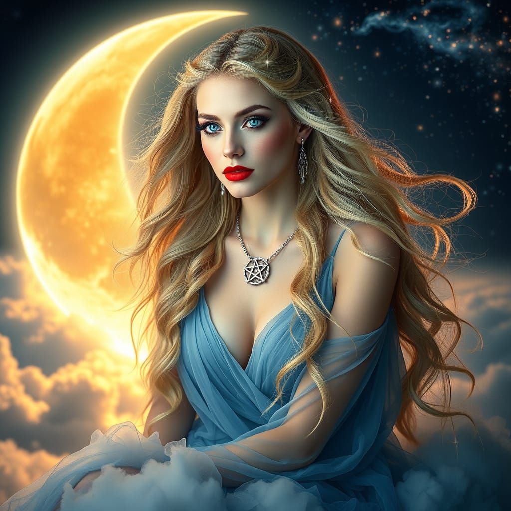 Stunning Starlight Goddess in Cosmic Creation Event