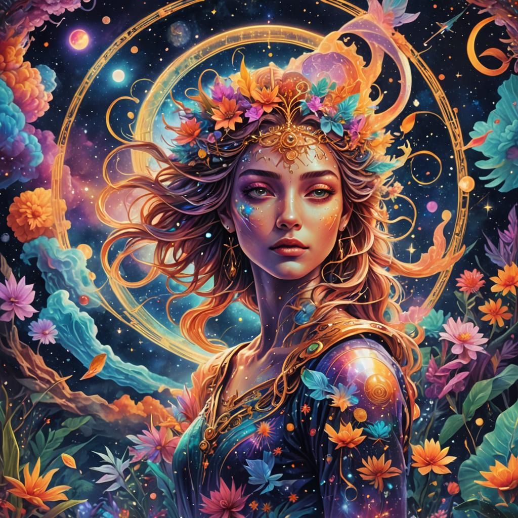 Holographic Astral Paradise by Pablo Amaringo