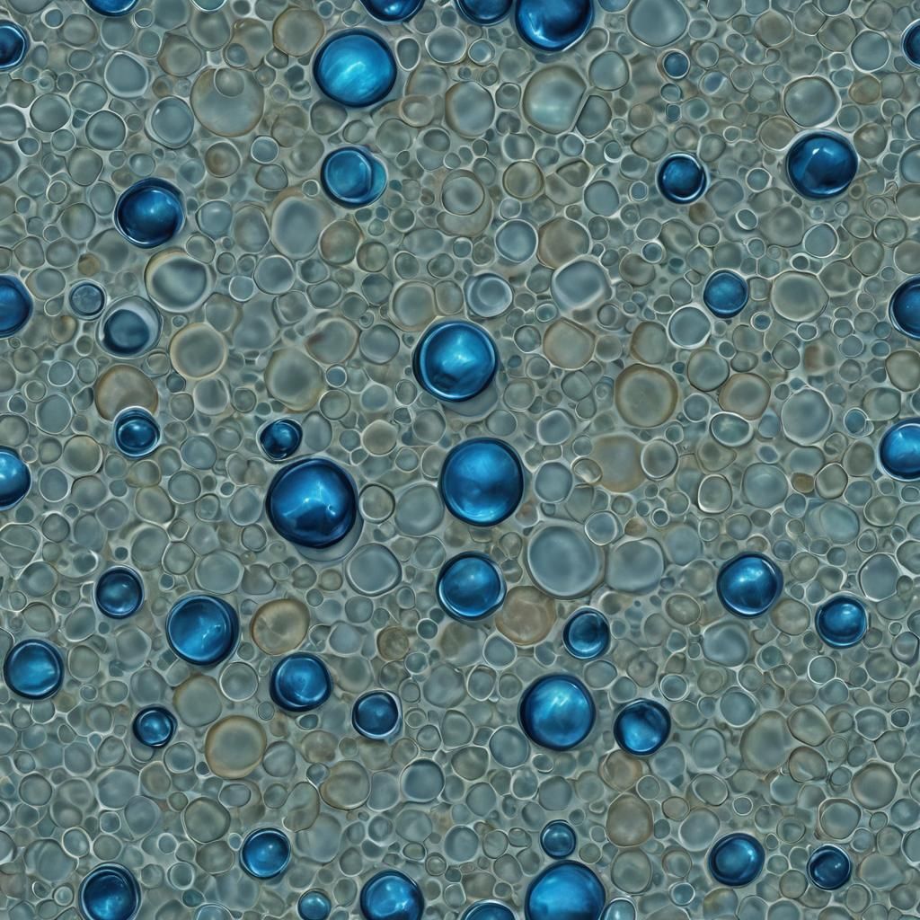 Abstract Blue Water Droplet Illustration