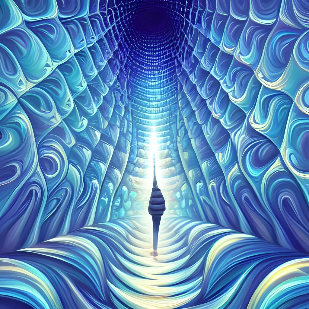 Metallic Fractal Iridescence in Surreal Style