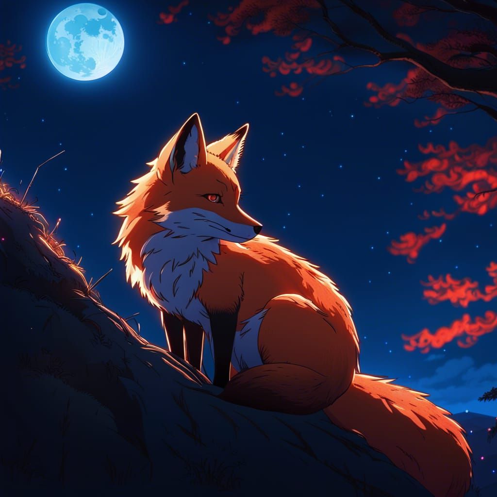 Red Fox Under Blood Moon, Anime Key Visual
