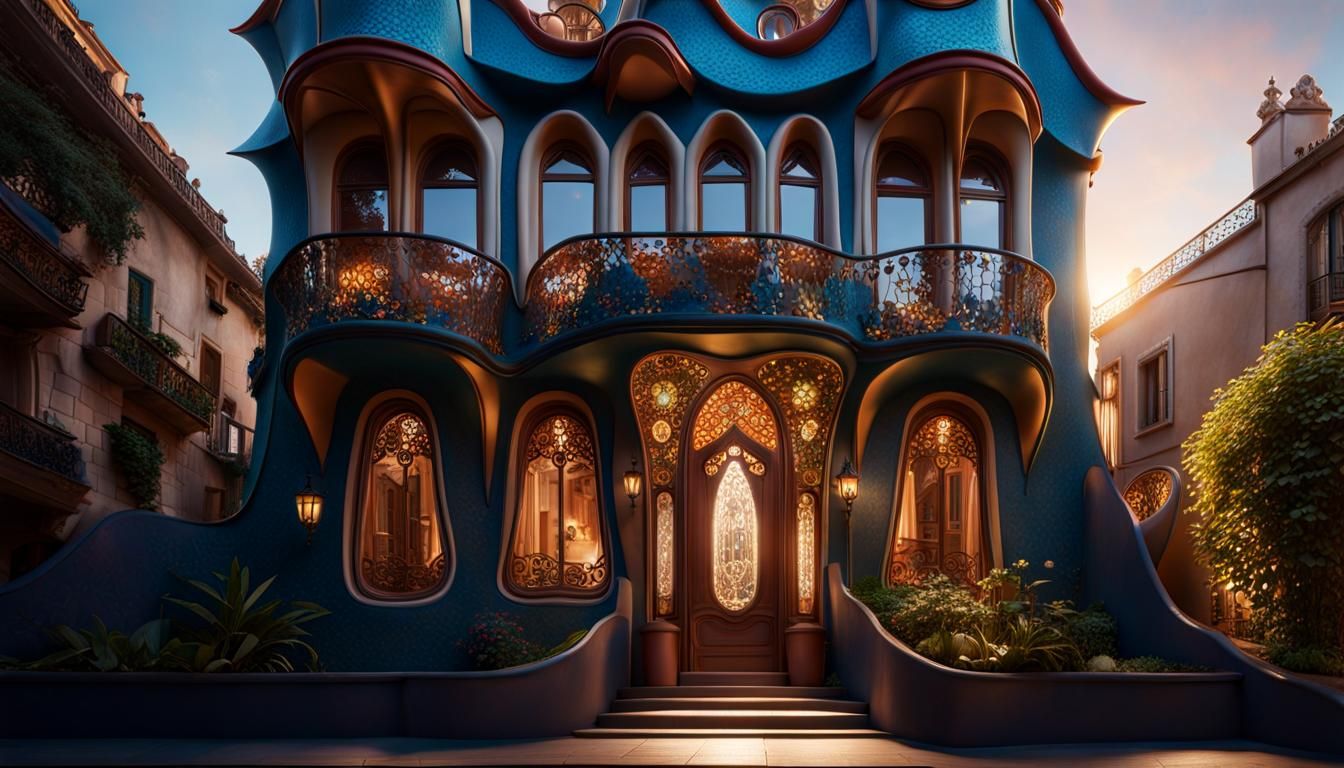 Casa Batlló Inspired House Exterior in Barcelona