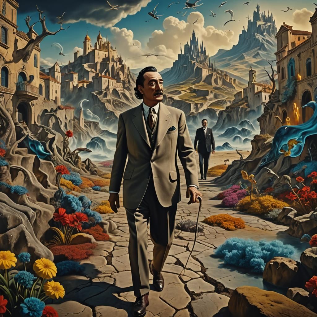 Salvador Dali in a Surreal Fantasy Artscape
