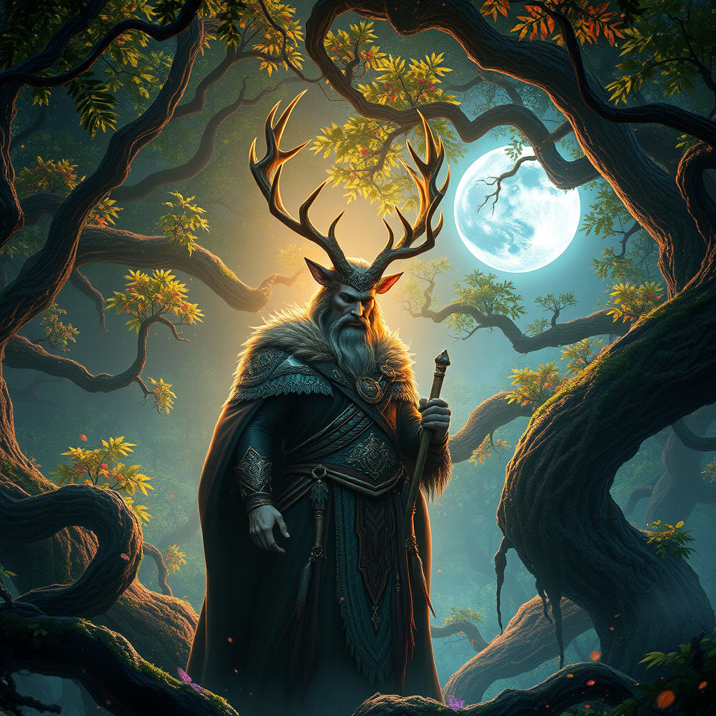 Herne the Hunter in Mystical Forest