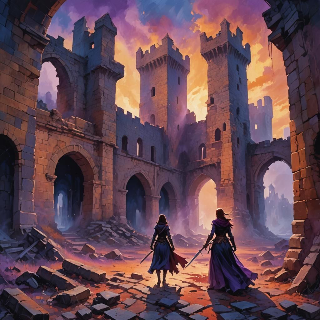 Fantasy Villain in Impressionist Art Style