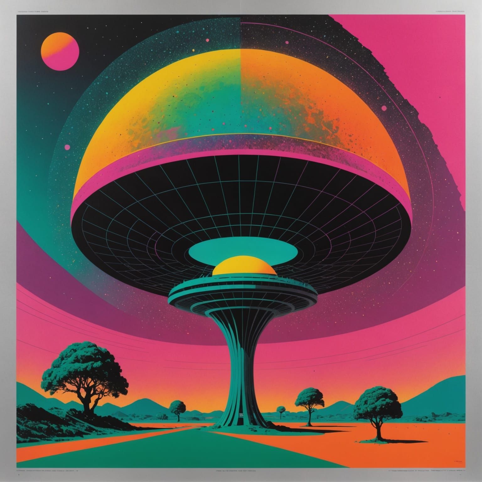 Surreal Alien Megastructure Rises from the Nebula