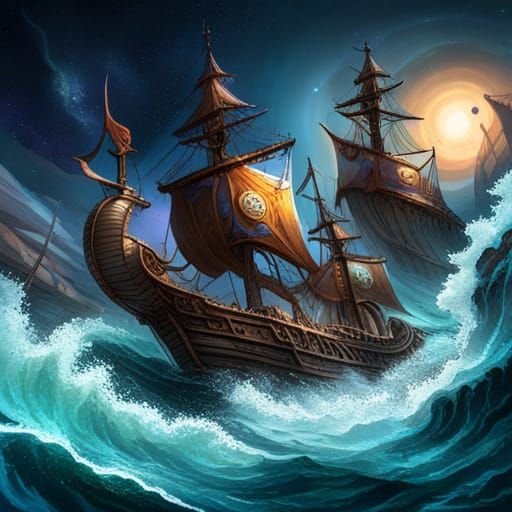 Lovecraftian D&D Party on Sci-Fi Pirate Ship