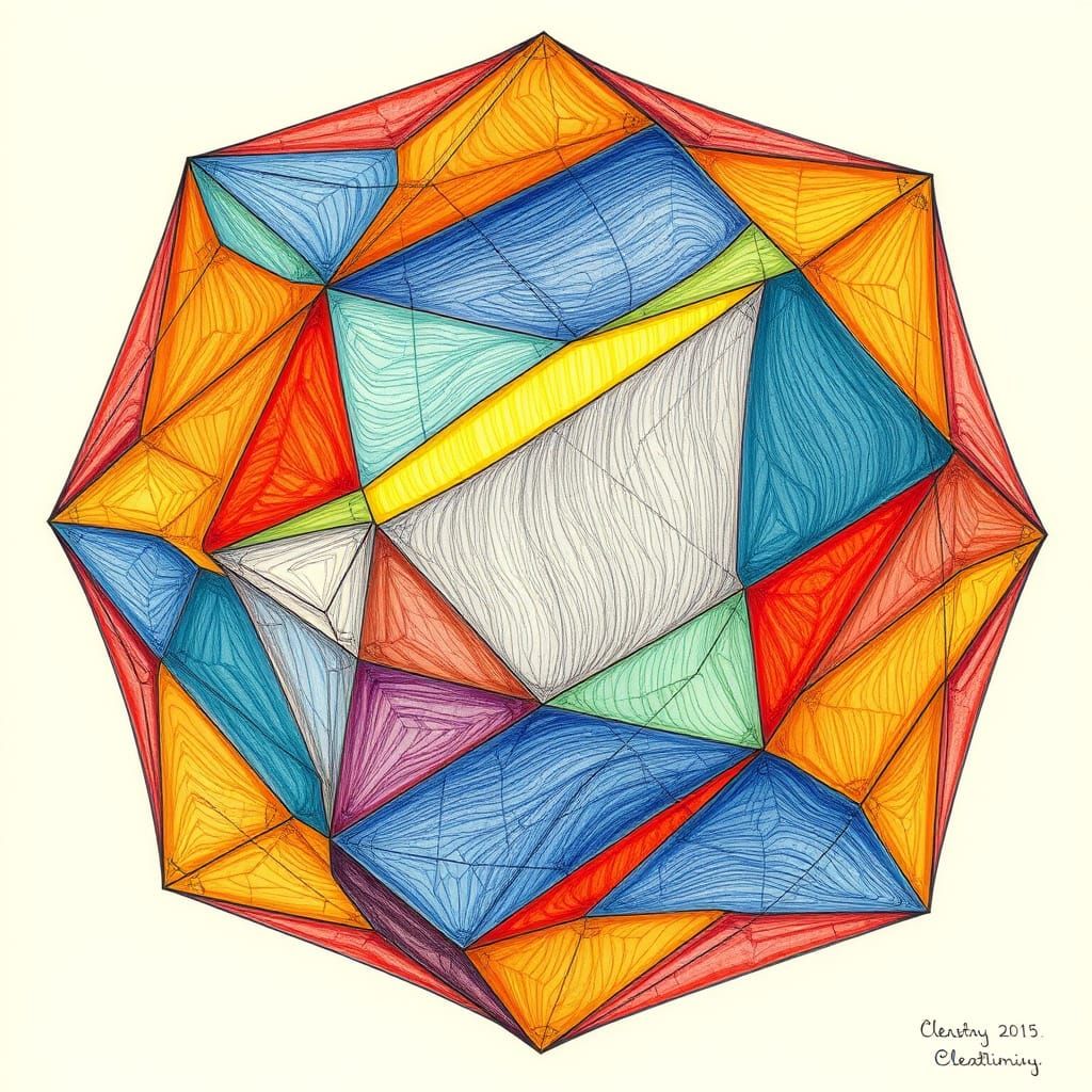 Clebsch Diagonal Cubic Surface: Surreal Acrylic Art