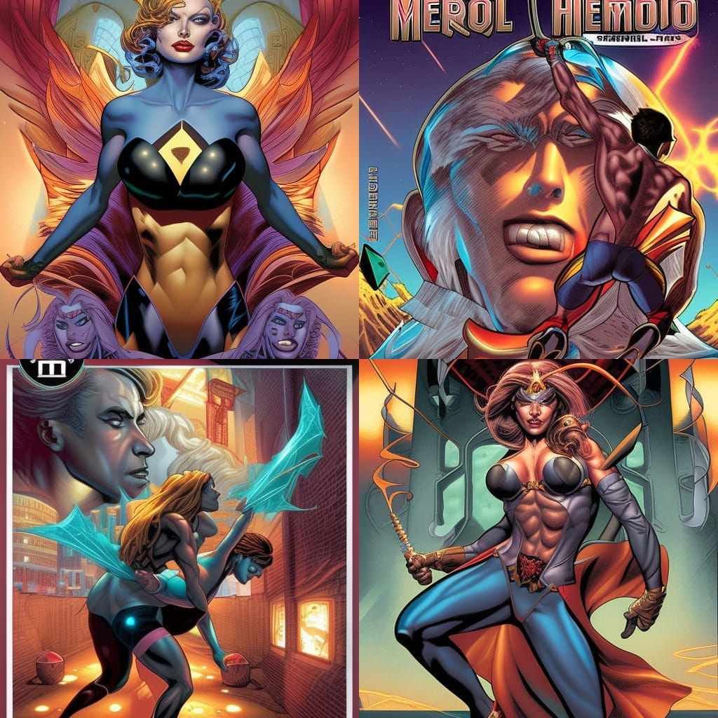 Immortal Diamond Hero in Comic Book Art Style