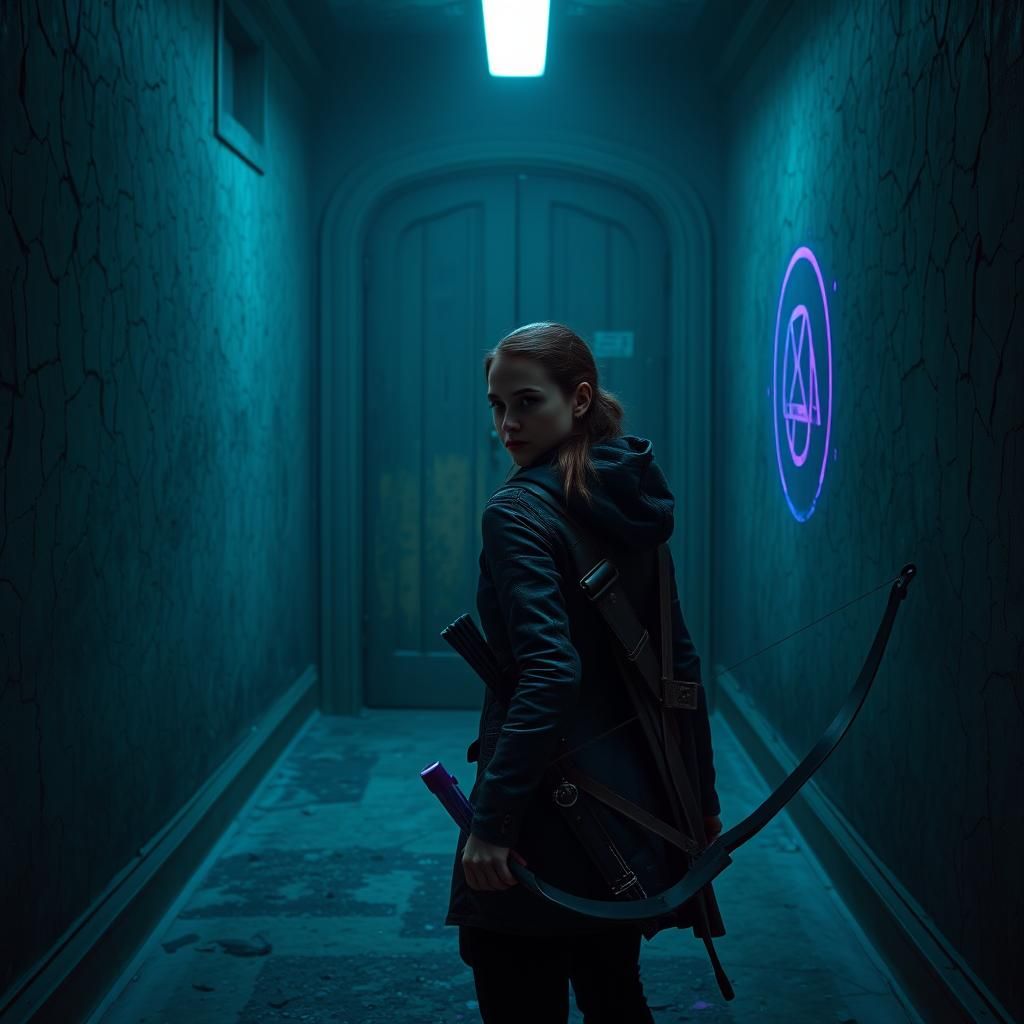 Eerie Mansion Explorer in Atmospheric Concept Art Style