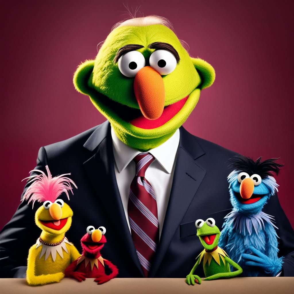 Olaf Scholz as a Muppet by Jim Henson