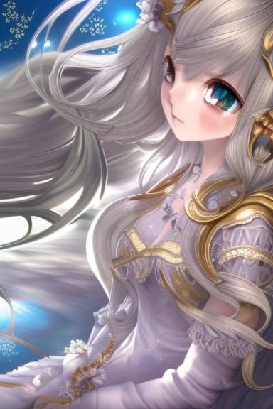 Mystical Anime Stars in Hyper Detailed 3D Shading