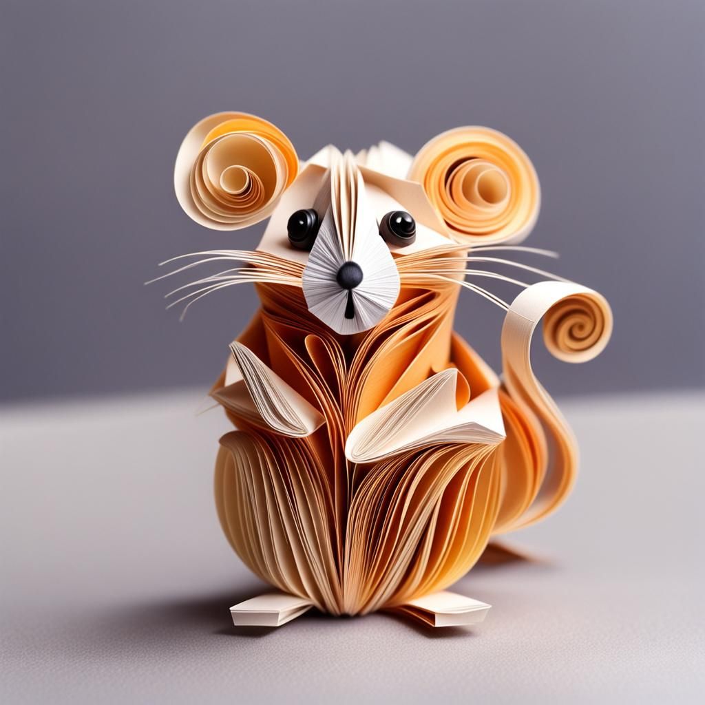 Origami Dormouse Paper Quilling Craft