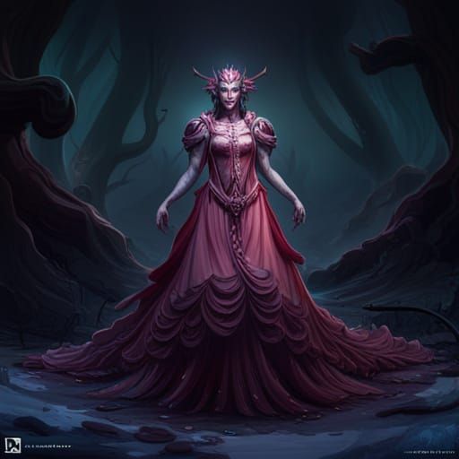 Lovecraftian Princess in Dark Fantasy Style