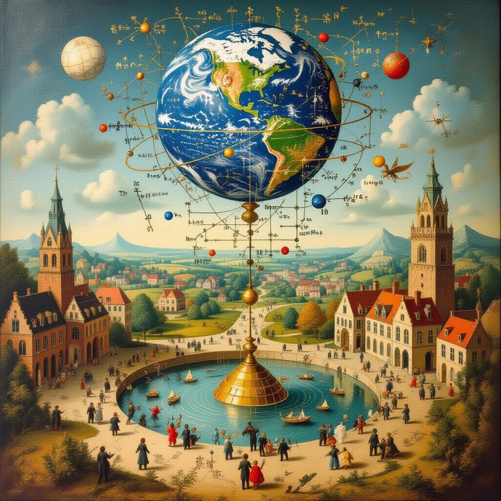 Philosophical Mathematical World in Bosch Style