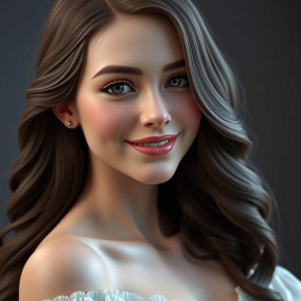Ethereal Beauty Portrait in Realistic Art Style