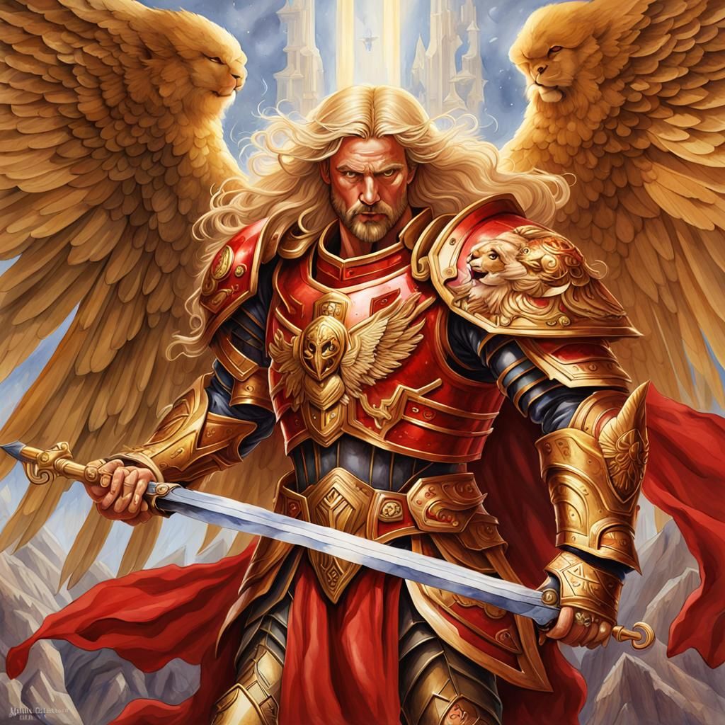 Golden Angel of Sanguinius in Renaissance Style