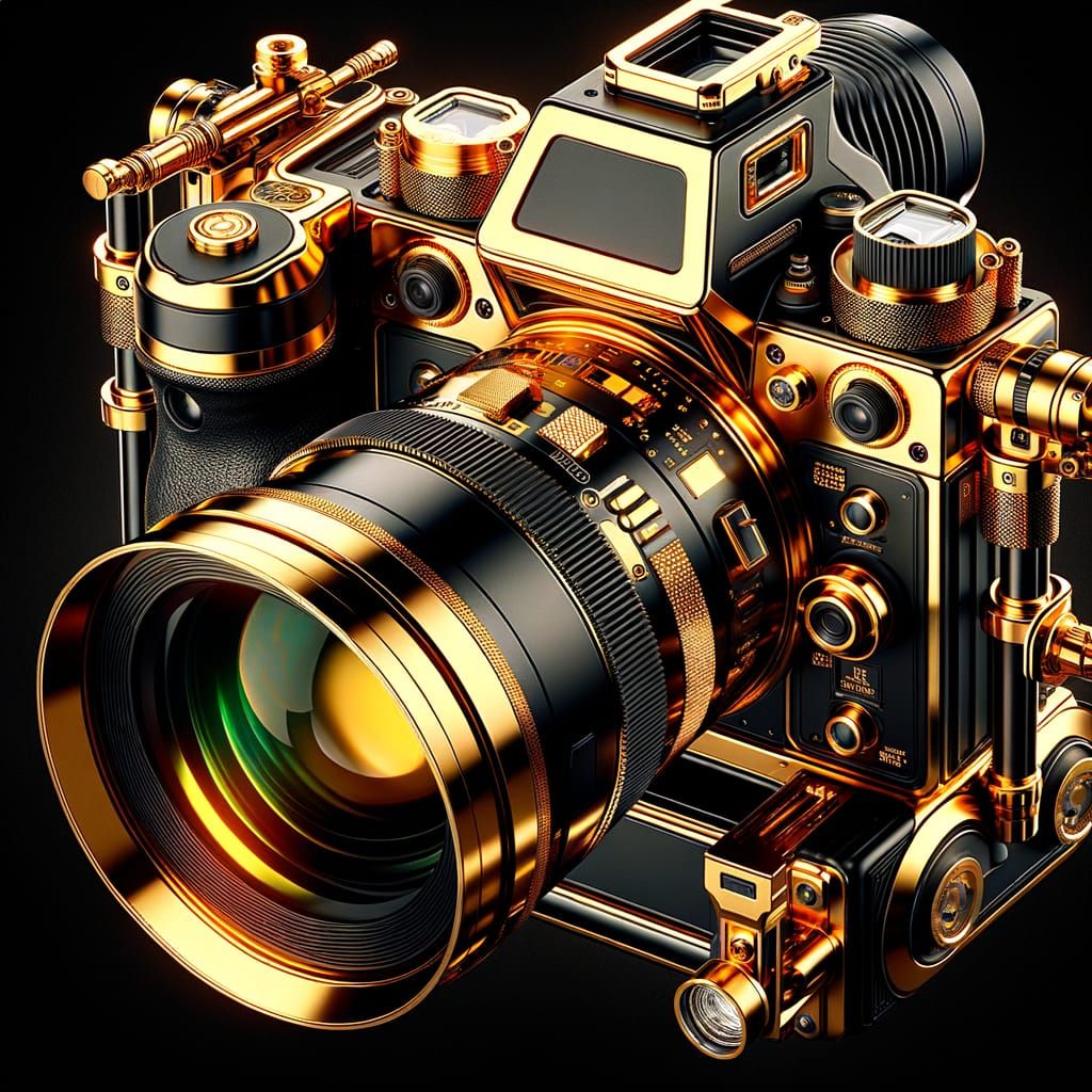 Luxury Camera Rig in Shiny Gold and Black