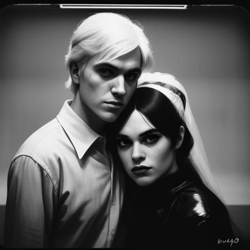 Classic Hollywood Glamour in High Contrast Black and White