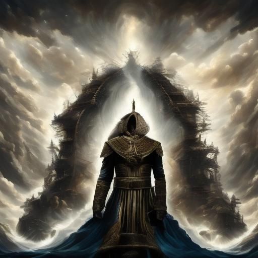 Surreal Cosmic Inferno in Dramatic Matte Style