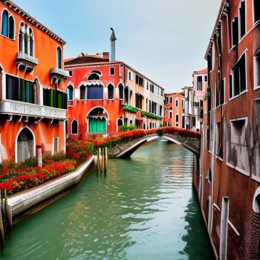 Venetian Tudor Cityscape in Medieval Fantasy Style