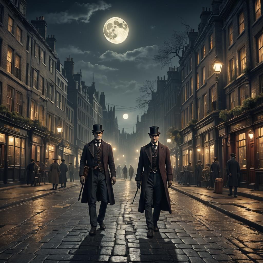 Professor Moriarty in Victorian London: Detailed Matte Paint...