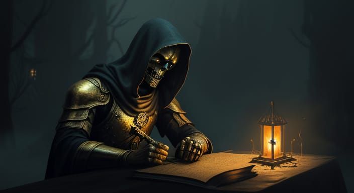 Golden Great Sword with Glowing Runes in Dark Fantasy