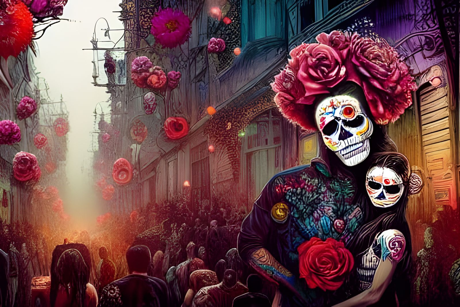 Day of the Dead Street Party: Digital Matte Painting