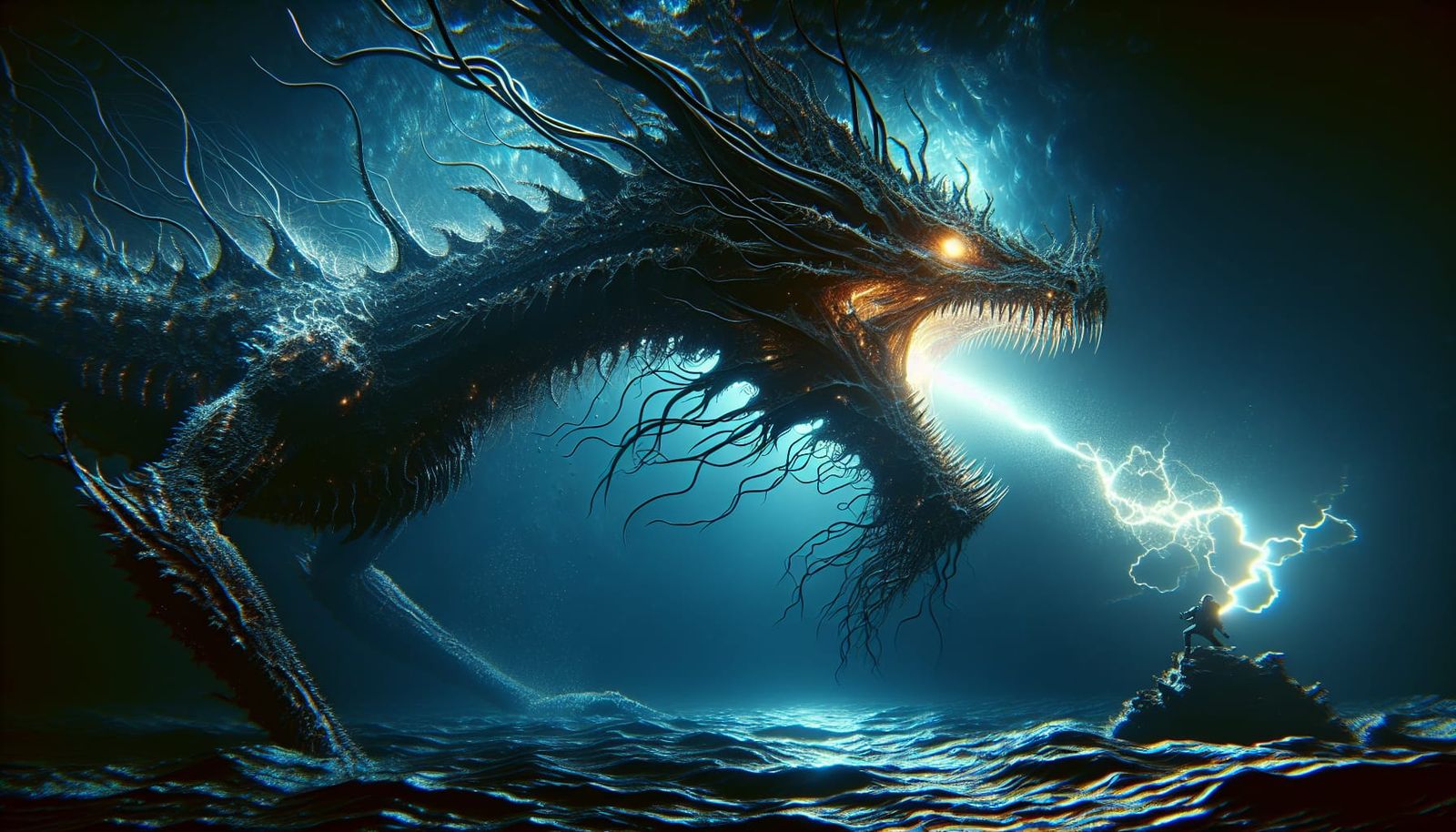 Mysterious Sea Dragon Unleashes Lightning Underwater in Cine...