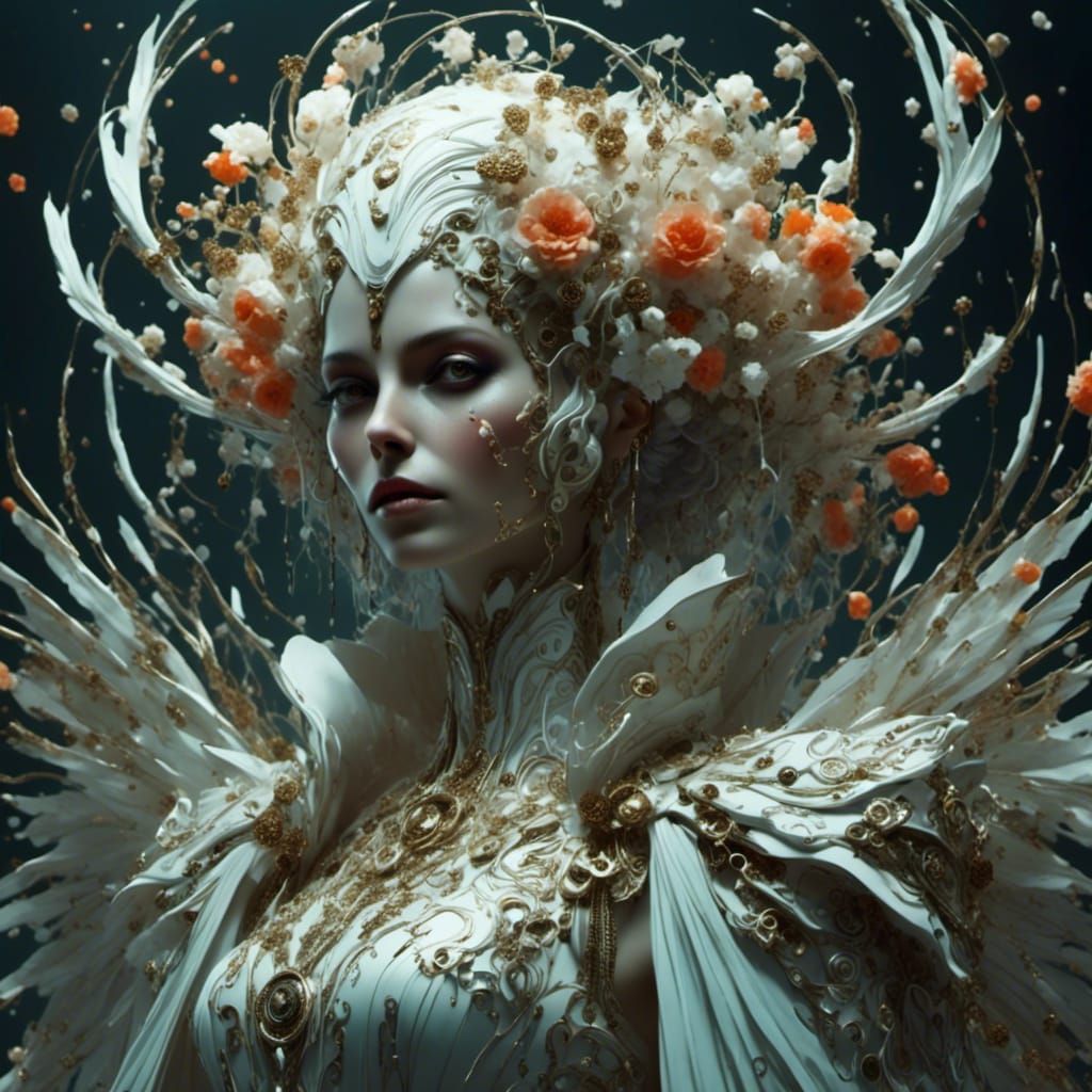 Cyberpunk Fairy with Neon Lights